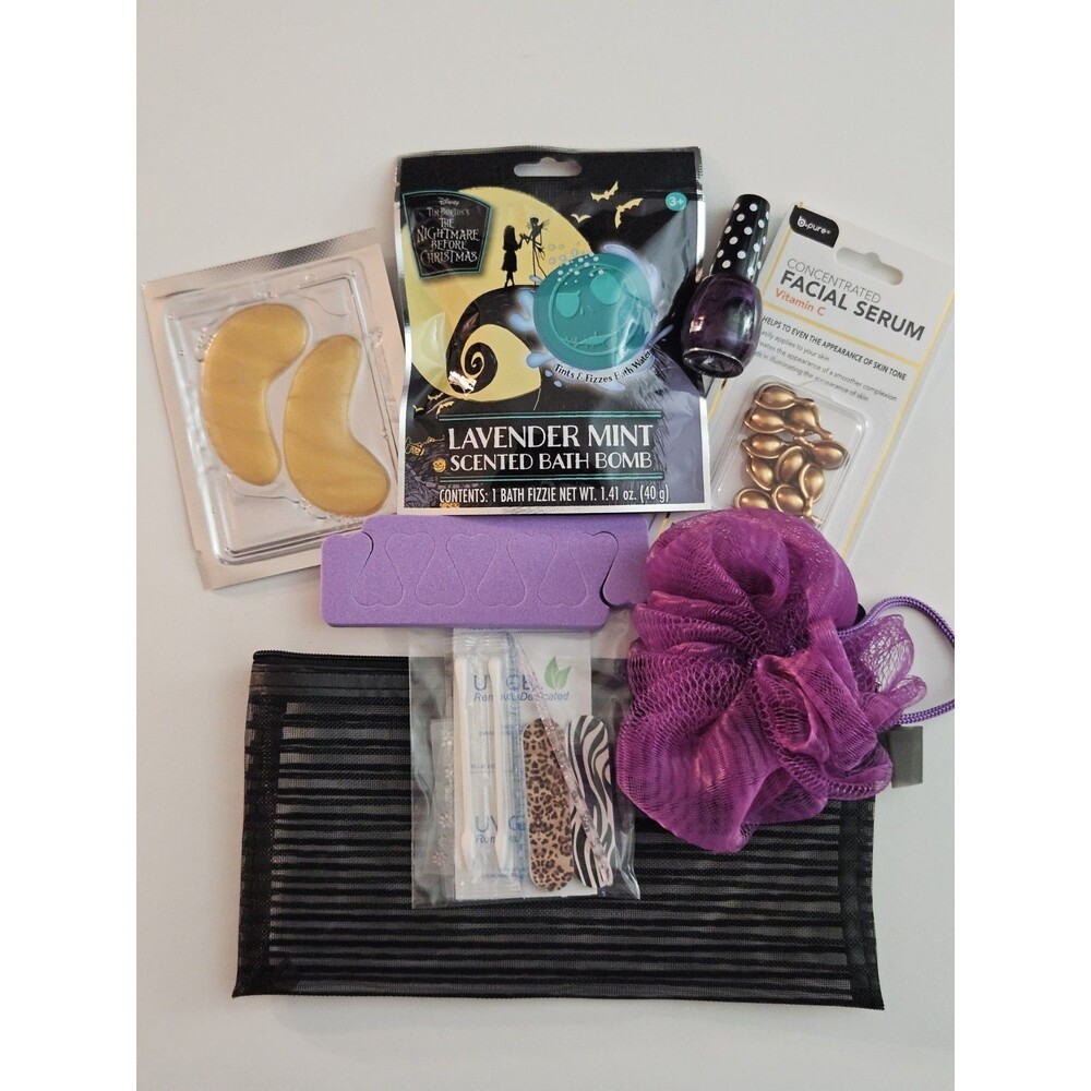 Purple Self Care Gift Set Nightmare Before Christmas Beauty Items Bundle